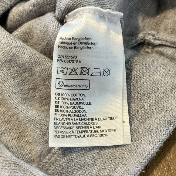🤖 H&M Baby Robot Fine-knit 100% Cotton Mustard Yellow & Grey Sweater Size 9-12M - Picture 7 of 9